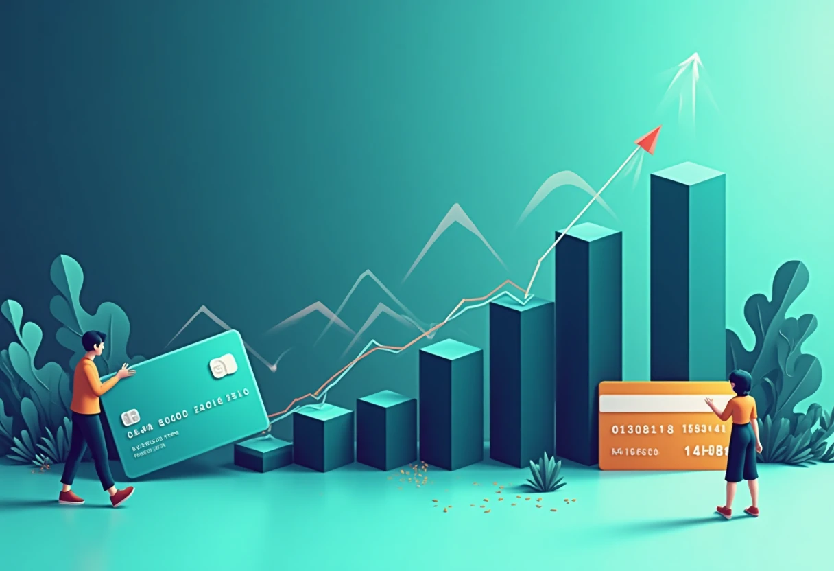 Abstract credit card comparison