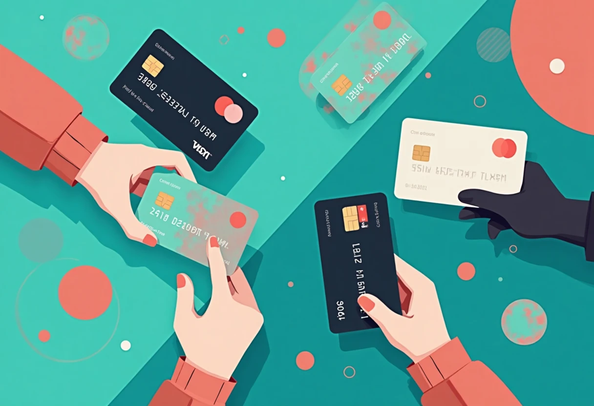Abstract credit card illustration