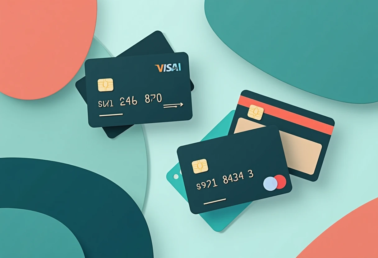 Travel-focused credit card illustration
