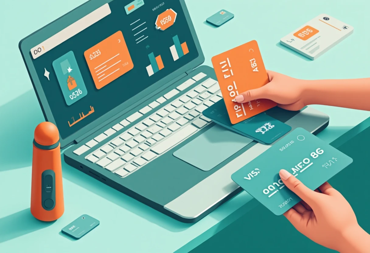 Abstract credit card illustration